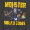 Popfunk Monster Squad Goals Unisex Adult Pull-Over Heather Hoodie, Black