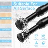 AIZESI Spring Tension Curtain Rod Short Tension Rod (Black,12" to