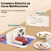 Cortadora de Carne Eléctrica, Rebanador de Alimentos Plegable con Cuchilla