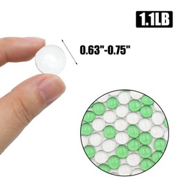 Wuyituart 1.1lb Green Mixed Glass Beads for Vases, Flat Glass Marbles Decorative Pebbles Beads for Vase Filler Fish Tank Aquarium Decor, 16mm-19mm