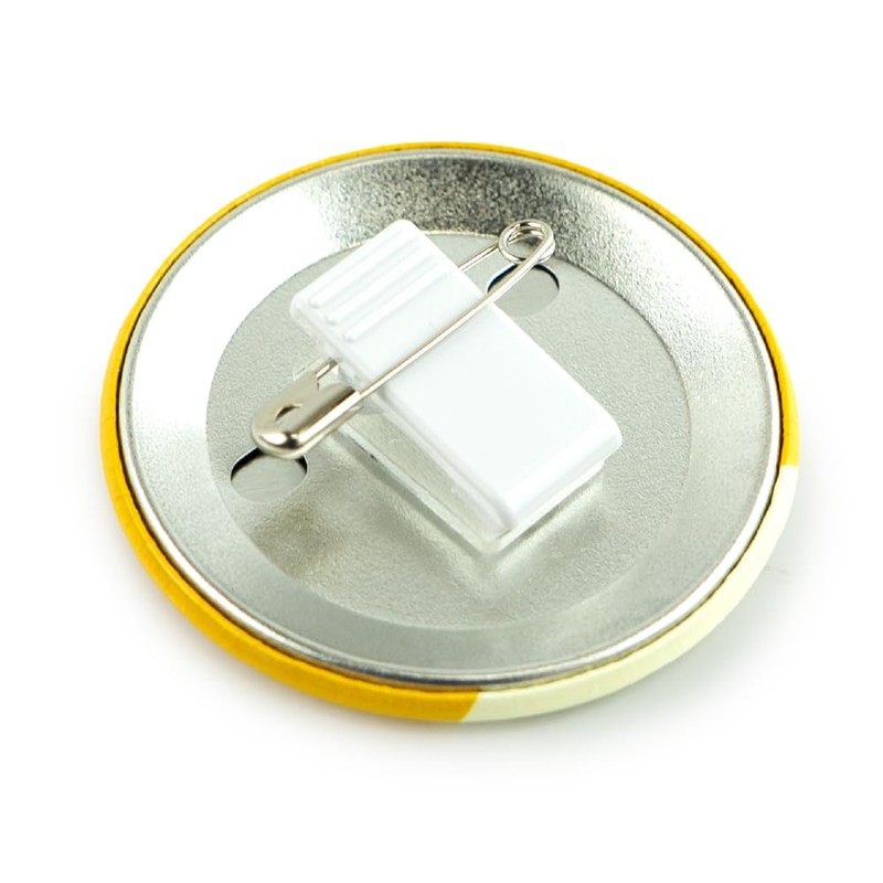 Help Can Badge 56mm Safety Pin