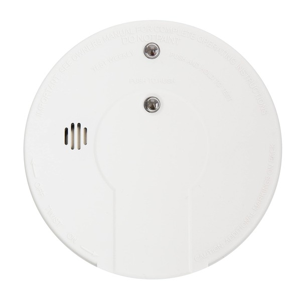 Kidde Premium Smoke Detector, Battery-Operated Smoke Alarm with Hush Feature, 9V Battery Included