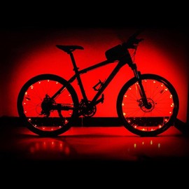 TREATLIFE HOME Bike Wheel Light with 20 LED Beads, Automatic Sensor, Flexible Installation, Red