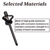 100Pcs Tri-Fold Exploding Aluminum Blind Rivet Tri Grip Rivet for