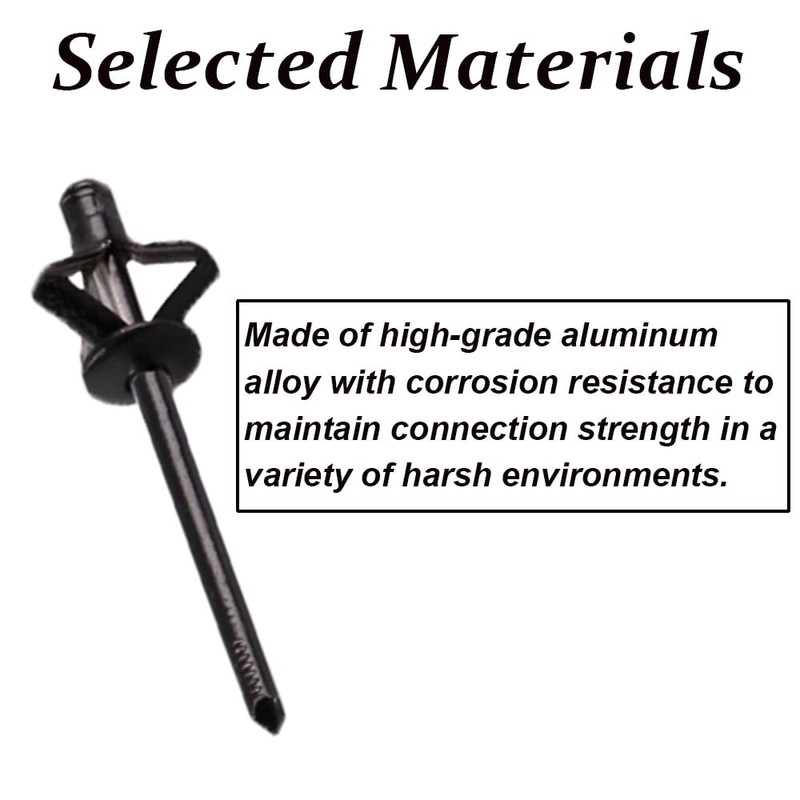 100Pcs Tri-Fold Exploding Aluminum Blind Rivet Tri Grip Rivet for