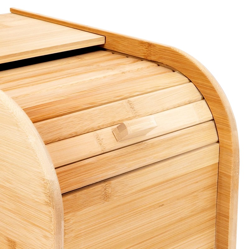 DYNAMI Wooden Rice Storage Box, Dry Storage Container Bamboo Rice