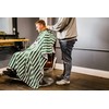 Kobe Professional Hairdressing Green Stripe Barbershop Cutting Gown - Large