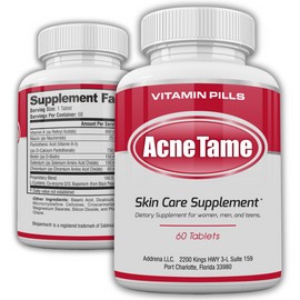 Acnetame Acne Pills Acne Tame- Clear Skin Vitamins, Oily Skin Treatment & Hormonal Acne