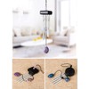 2 Pack Small Silver Wind Chime with Ceramic Blank Drops,