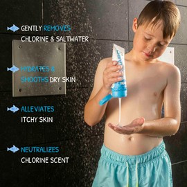 TRIHARD Kids Body & Face Wash | Ultimate Chlorine Removal & Soothing Care for Kids Swim, Dermatologically-Tested & Approved