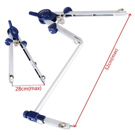 Compass Set for Drawing, Metal Precision Drawing Compass, Mathematics Compass Drawing Tool, Professional Carpenter's Pencil Compass for School, Engineer, Architecture and Woodworking