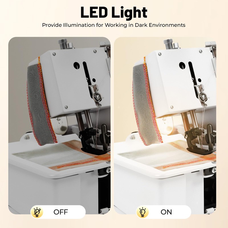 Seaming Machine, Heavy Duty Serger Overlock Machine Professional 4 Thread