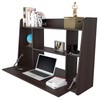 Inval Wall Mounted Floating Desk, Espresso