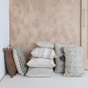 Creative Co-Op, Natural Hand-Embroidered Cotton and Linen Pillow with Seashell