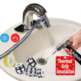 AVAbay® Sink Faucet Handheld Bidet Sprayer for Toilet I Bidet Attachment for Warm & Cold Water I Long 80" Hose Perfect for Feminine Hygiene, Cloth Diaper, Bathroom Toilet Cleaning