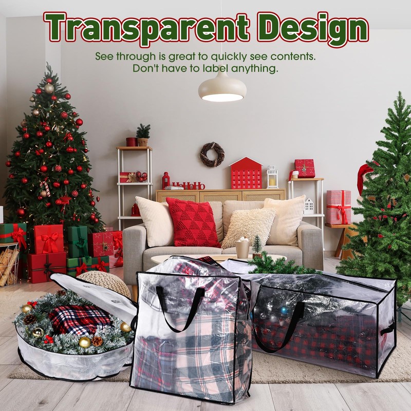 Simgoing 5 Pack Christmas Storage Bags, 7.5 Ft Christmas Tree