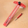 T Square Ruler Protractor for Crafting Aluminum Alloy Woodworking Scriber