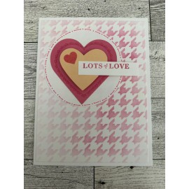 Stampin' Up! Card Set Of 4 Stampin Up Polished Pink Pale Papaya Layered Hearts Lot Of Love