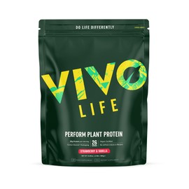 Vivo life Vivo life Perform Plant Protein Powder - Strawberry & Vanilla, Vegan, 26 Servings - 2.17lb, BCAA Pea & Hemp Blend, Gluten & Soy Free