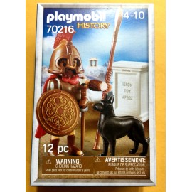 PLAYMOBIL ARIES,GREEK GOD,SPARTAN WARRIOR with WAR DOG,,Playmobil # 70216,NEW IN BOX