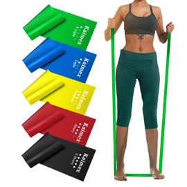 Kaimex Resistance Bands Exercise Bands Workout Bands Elastic Bands Stretch Bands Physical Therapy Tension Bands Fitness for Women Working Out Yoga 5 Pack
