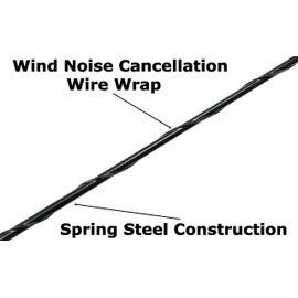 AntennaMastsRus - 15 Inch Black Antenna is Compatible with Ford F-150 (2009-2026) - Ford Bronco (2021-2026) - Spiral Wind Noise Cancellation - Spring Steel Construction - Stainless Steel Threading