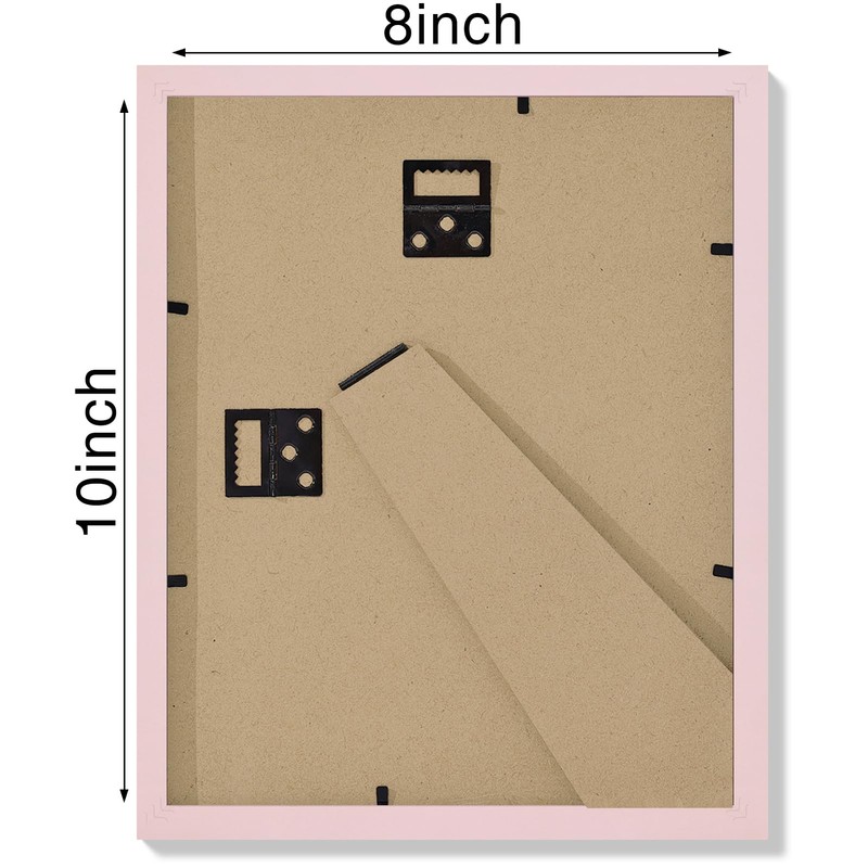 Vittanly 8x10 Picture Frame, Engineered Wood with Shatter Resistant Plexiglass,
