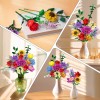 PLAXSOON Flower Bouquet Building Set Valentines Day,18 Flowers Rose Building