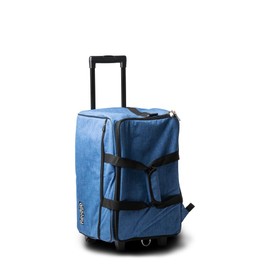 Rolling Board Game Bag - Fits 7 Standard Boxes - Suitcase/Backpack/Shoulder Strap/Carry Handle - Padded For Protection - Duffle Bag For Travel Or Game Night - Pocket For DND Accessories (Royal Blue)