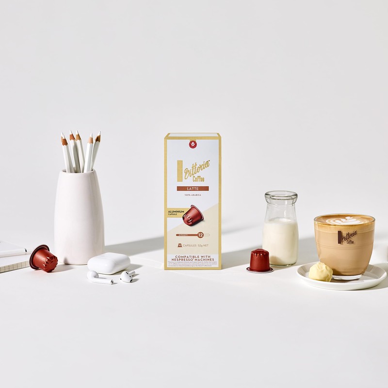 Vittoria Latte 100% Arabica Nespresso Compatible Aluminium Coffee Capsules. Best