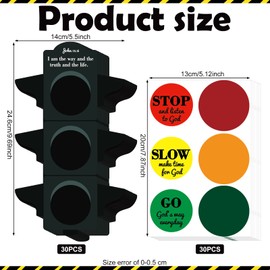 30 Pcs Inspirational Traffic Light Craft Kit Christian Crafts Sunday School Crafts for Kids Religious Crafts Bible Crafts for Children Bulk John 14: 6 Crafts Religious Party Classroom Favor