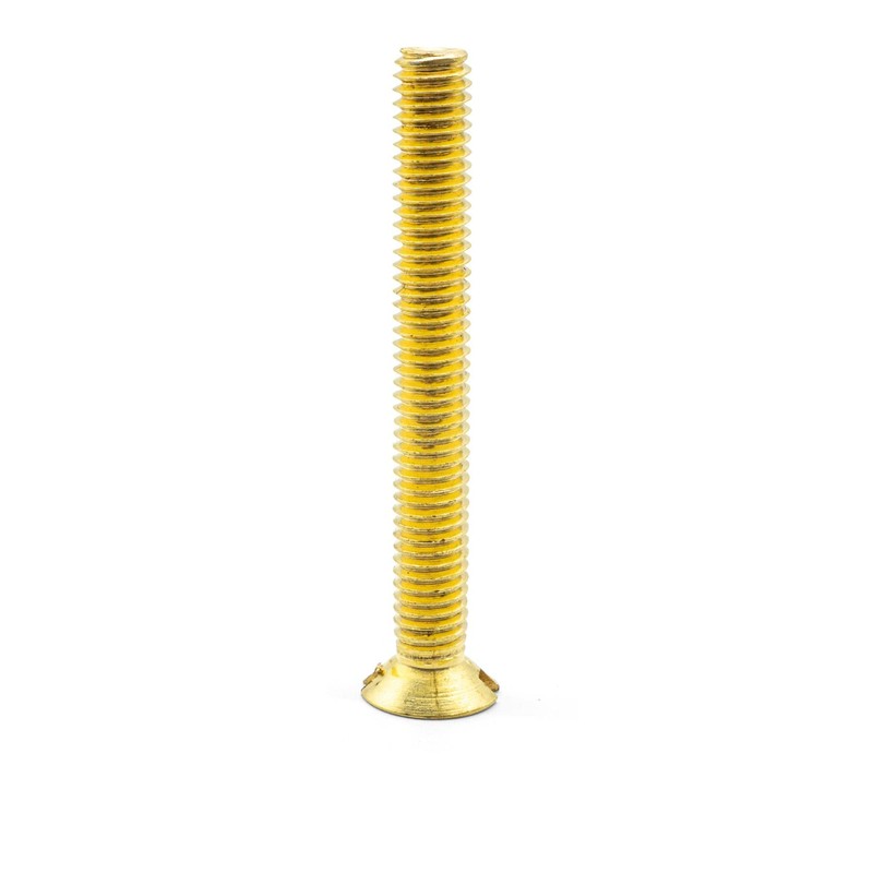 Hippo Hardware M4 (4mm X 30mm) Solid Brass Slotted Countersunk