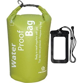 Freegrace Waterproof Dry Bag - Lightweight Dry Sack with Seals and Waterproof Case -Float on Water -Keeps Gear Dry for Kayaking, Beach, Rafting, Boating, Hiking, Camping and Fishing (10L, Green)