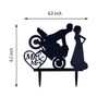 Decoración divertida para tarta de boda con diseño de Mr