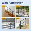 VIVOHOME 2-Pack 4 Step Hand Rails for Outdoor Steps, Galvanized