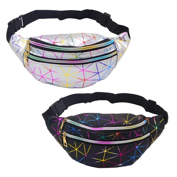 Holographic Rave Bum Bag Iridescent Fanny Pack Shiny Fanny Pack