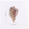 Unbranded Burgundy Crystal Cluster Brooch