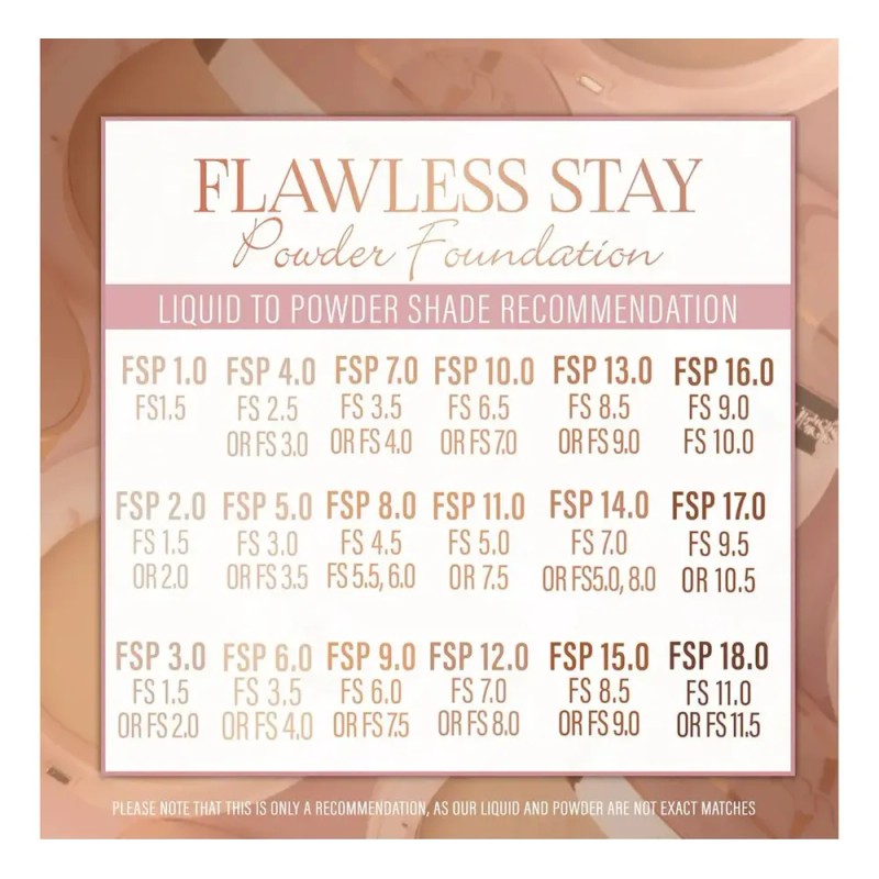 Beauty Creations Base En Polvo Compacto Flawless Stay Tono 8.0