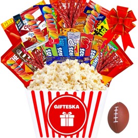 Movie Night Basket Gift Set - Movie Night Supplies with Popcorn & Theater Box Candy Variety Pack - The Best Movie Night Care Package - Gift Basket for Family Easter Birthday Christmas Date Night Kit