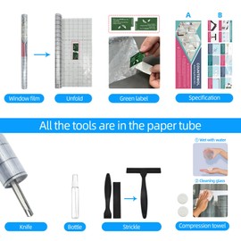 COUNTEWOL Window Privacy Film, Rainbow Window Clings, 3D Decorative Window Vinyl, Stained Glass Window Decals, Static Cling Window Sticker Non-Adhesive (Rainbow, 35.4 x 157.4 Inch)