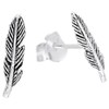 Delicate Stud Earrings KIANA 12 mm Feather Earrings Lucky Feather