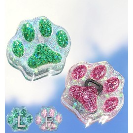 Plifal Xray Markers with Lead Initials Paw - X-ray Markers Glitter Green & Rose Resin Radiology with Letter Include Reusable Adhesive Tape to Nurse Radiologist Badge Reel Buddy, Easy to Identify