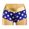 Cheeky Star-Print Booty Shorts with Gold Metallic Waistband – Perfect