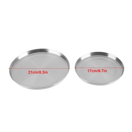 Watris Veiyi Set of 4 Stainless Steel Cover Hob Hob Cover Plates in Silver, Cover Plates Protector for Kitchen Stove Electric Hobs, 2 Pieces 21 cm and 2 Pieces 17 cm, Height 1.5 cm