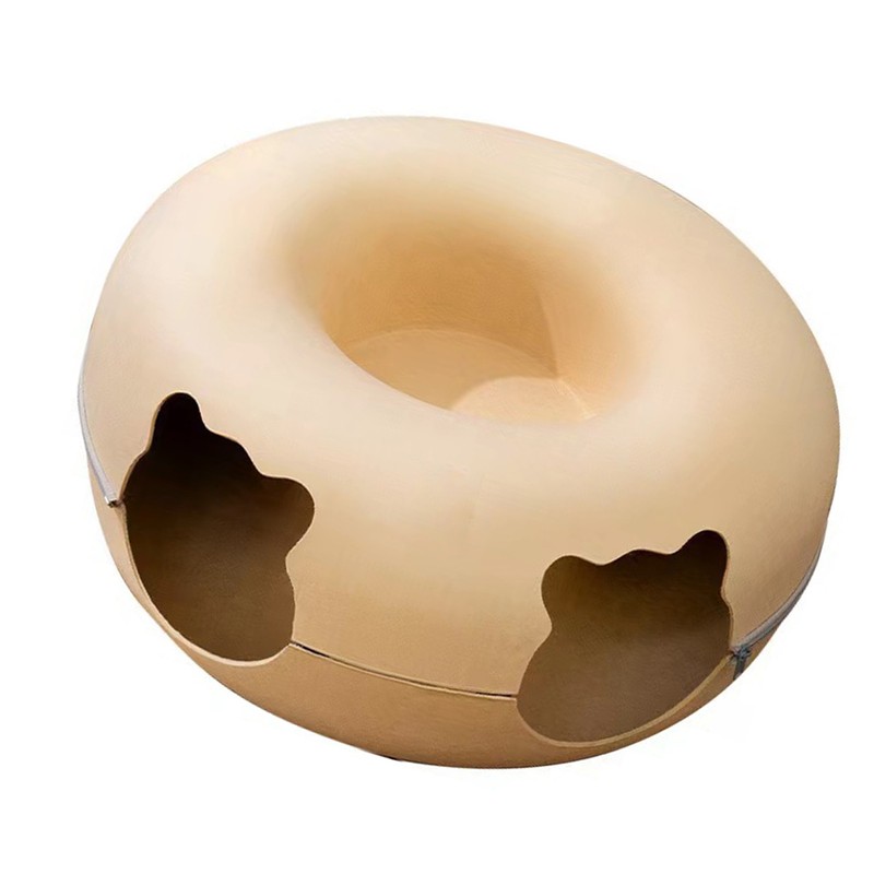 Cat Tunnel Bed with 2 Ventilated Windows Removable Washable Felt