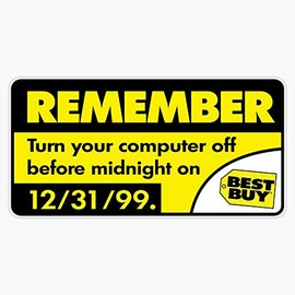 Y2K Best Buy Warning Bumper Sticker Window Vinyl Decal 5"