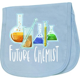 inktastic Future Chemist with Beakers, Test Tubes and Formulas Baby Burp Cloth Light Blue 3a12f