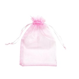 WS Accessories PACK OF 10 Organza Gift Bags, Jewellery Pouches 7x5cm/7x9cm/9x12cm/10x15cm/13x18cm (Light Pink, 7x9cm)