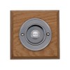 Modern Living Square Wireless Doorbell in Honey and Brushed Nickel
