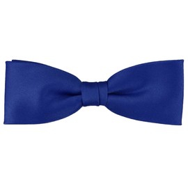 TigerTie Pre-Tied Slim Bow Tie Plain + Box, darkblue
